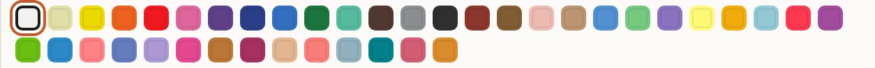 Row of Perler bead color swatches showing the full brand palette in the Beadful Studio toolbar